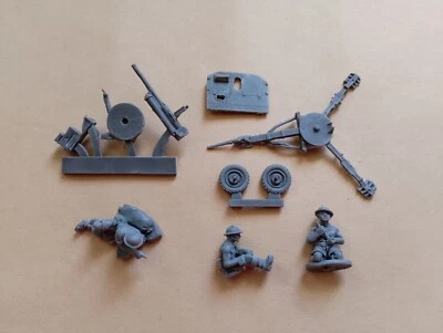 British 8th Army QF 2-pdr ATG Team - 28mm Bolt Action Desert Rats Resin