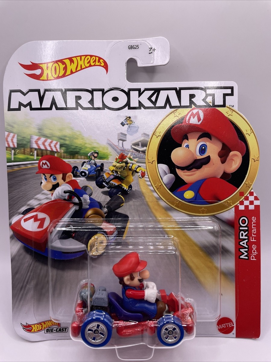Mattel - Hot Wheels Car - Mario Kart Nintendo - MARIO (Pipe Frame