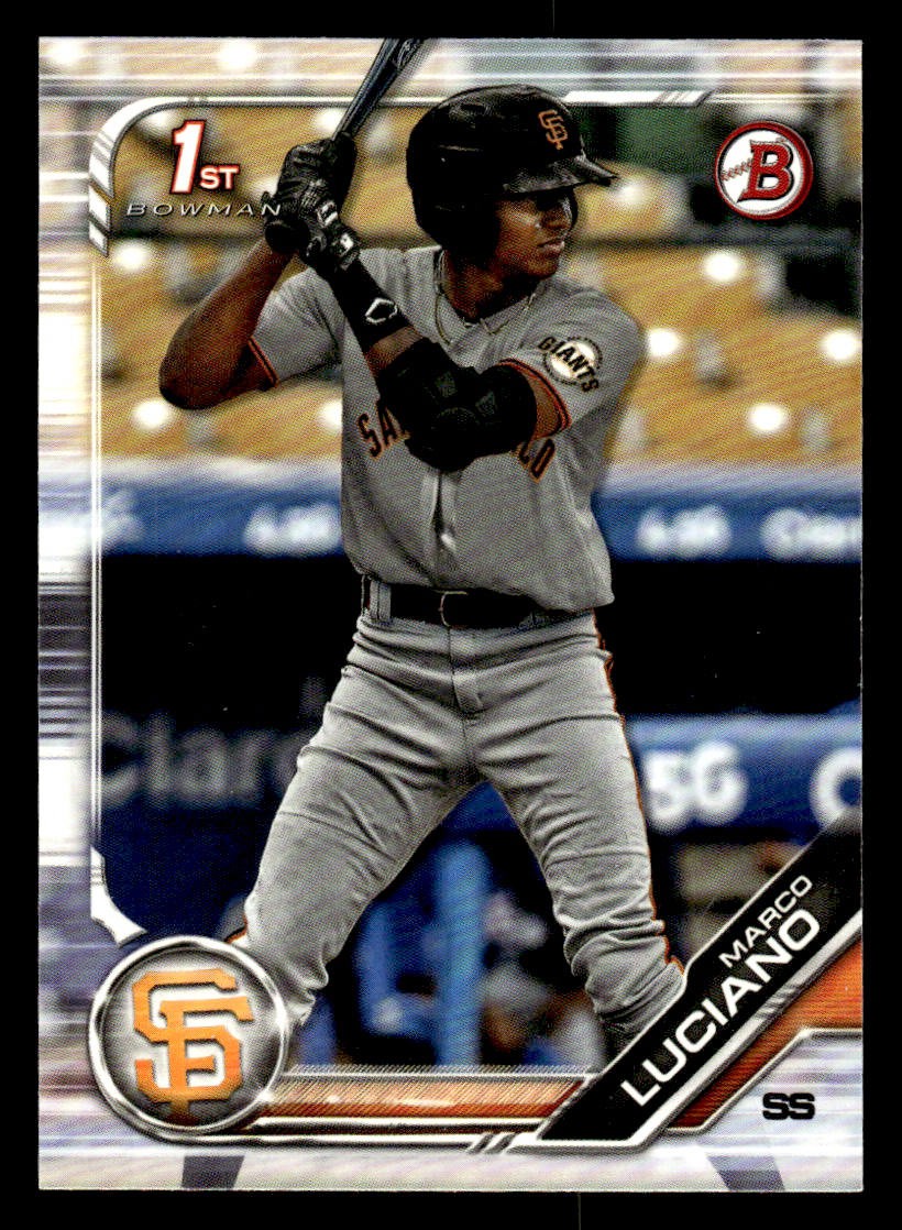 2019 Bowman #BP-82 Marco Luciano Prospects Card San Francisco Giants