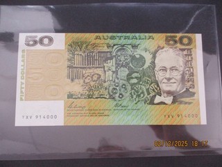 Australian Banknotes: Uncirculated $50 Great Item Must Have! (T1651)