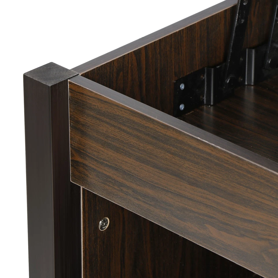 Lift Top Coffee Table w/Hidden Storage Adjustable Living Room 19.2-24.6"Brown - Image 4 of 4