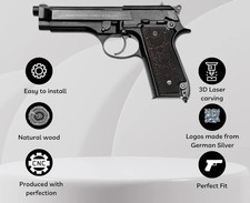 Beretta 92fs Manopole Cantiere Incisione Legno Noce Gungrip 92F 92FS 96 98 M9 T 88