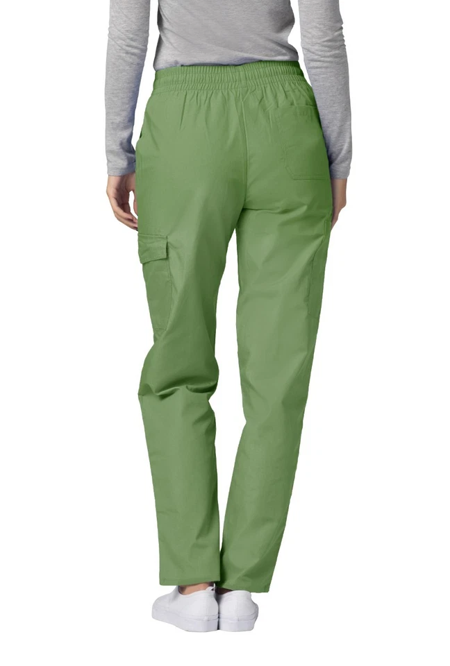 Adar Hombres Doctor Enfermera Uniforme Elevación Natural Multi Bolsillo Carga Pierna Cónica Pantalones Foto 2 de 4