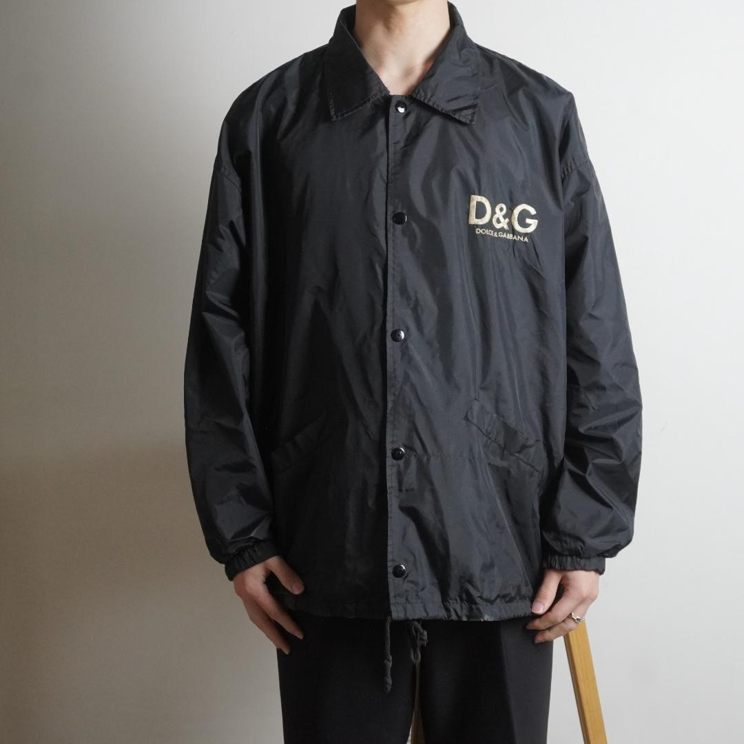 DOLCE&GABBANA DGロゴ ナイロンジャケット 48 D&G DOLCE & GABBANA Nylon Coach Jacket Black Men's From