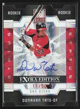Donavan Tate 2009 Donruss Elite Extra Edition Status Red Die-Cut Auto /50 #52