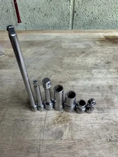 Proto, Williams, Sk, Snap On Lot Of 7 Sockets And Extensions