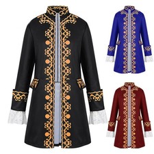 Victorian Coat for Men Steampunk Gothic Frock Coat Retro Jacket for Halloween