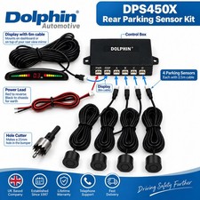 Dolphin Rear Reverse Parking Sensors with Audio Alerts & LED Display Matt Black