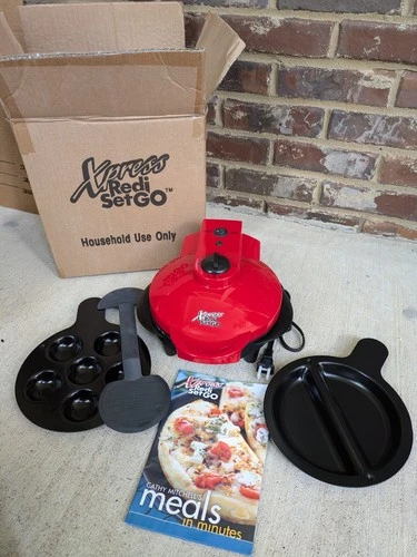 Xpress Redi Set Go Cooker As Seen on TV Healthy Meals In Minutes Accessories Red