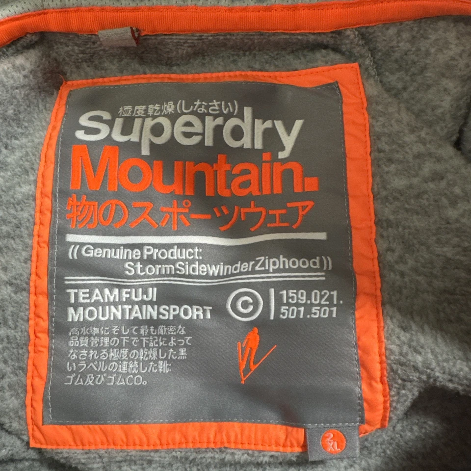 Superdry Hombre Mountain Storm Sidewinder 2XL Sudadera con Capucha Fleece Team Fuji Mountain Foto 4 de 4