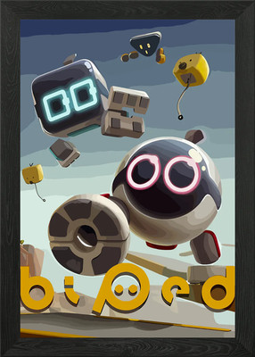 Biped Game Cover Art Framed Wall Art Poster Canvas Print Picture