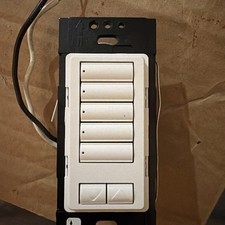 Lutron Homeworks QS HQRA-H5BRL-WH Hybrid 5 Button Keypad - White - no box