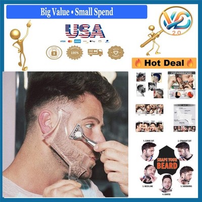 Men's Beard Shaping Tool with Comb Set for Precise Facial Hair Styling