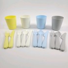 EUC IKEA KALAS CUTLERY Pastel Forks, Knives, Spoons & Cups - 15 Pieces