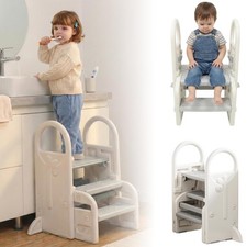 Bathroom Foot Step Stool for Kids, Toddler Step Stool Toilet Potty Training T...
