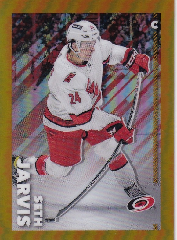 2022-23 Topps Chrome NHL Sticker Gold #101 Seth Jarvis /50