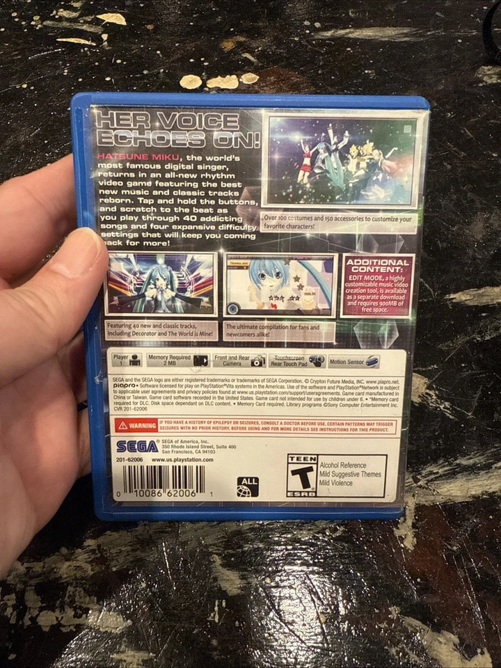 Hatsune Miku: Project DIVA F 2nd (Sony PlayStation Vita, 2014) + tarjeta blanca negra Foto 2 de 4