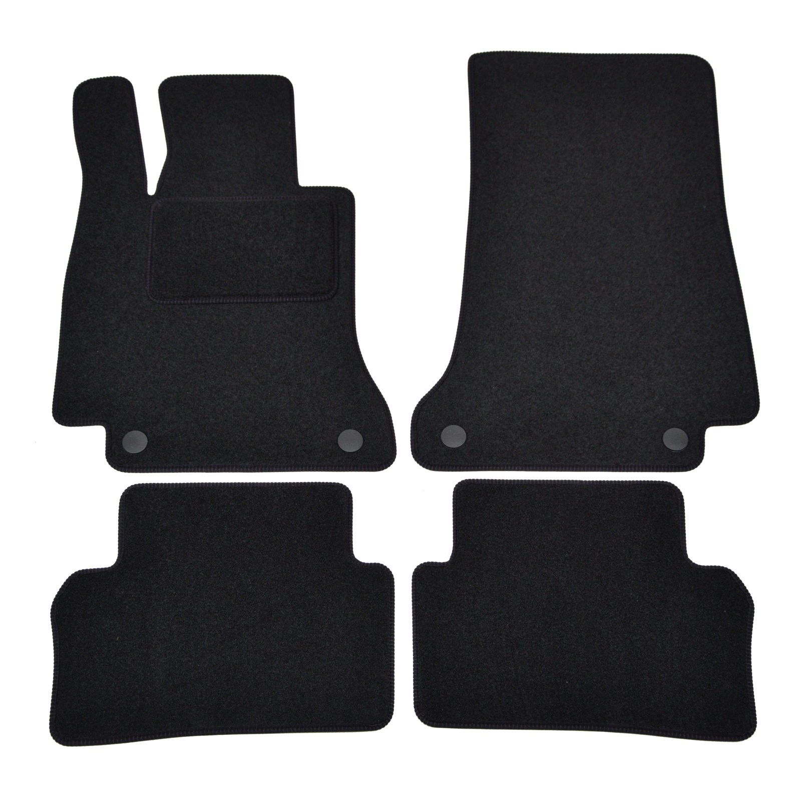 Tapis de sol velours sur mesure pour Mercedes CLS C257 de 2018 noir 4 pièces