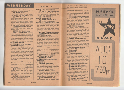 1956 WI. TV GUIDE~Board Games/Groucho~WISC-3~WMTV Madison/Donna Baines~WMBV/WLUK - Picture 9 of 11