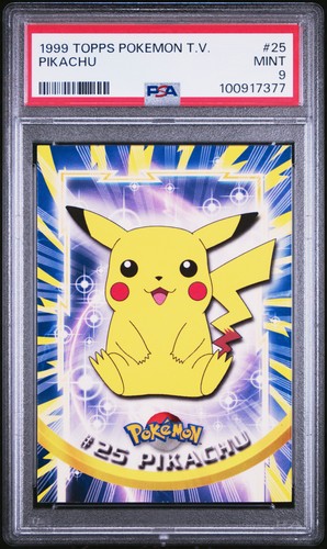 1999 TOPPS POKEMON TV #25 PIKACHU PSA 9