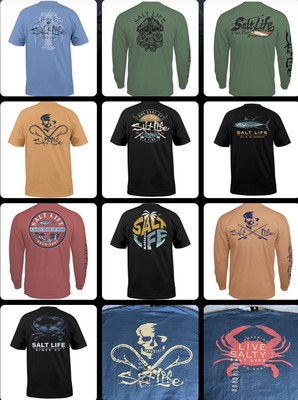 SALT LIFE T-shirts, Sizes Small- 4XL, 2nd or More Shirts Ship for $1 each