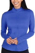 Spyder Women's Stretch Jacket with Thumb Holes Long Sleeve Zip Pockets Yoga