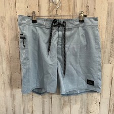 Quiksilver Blue Highline Surfsilk Lined Swim Hybrid Shorts Mens Size 30