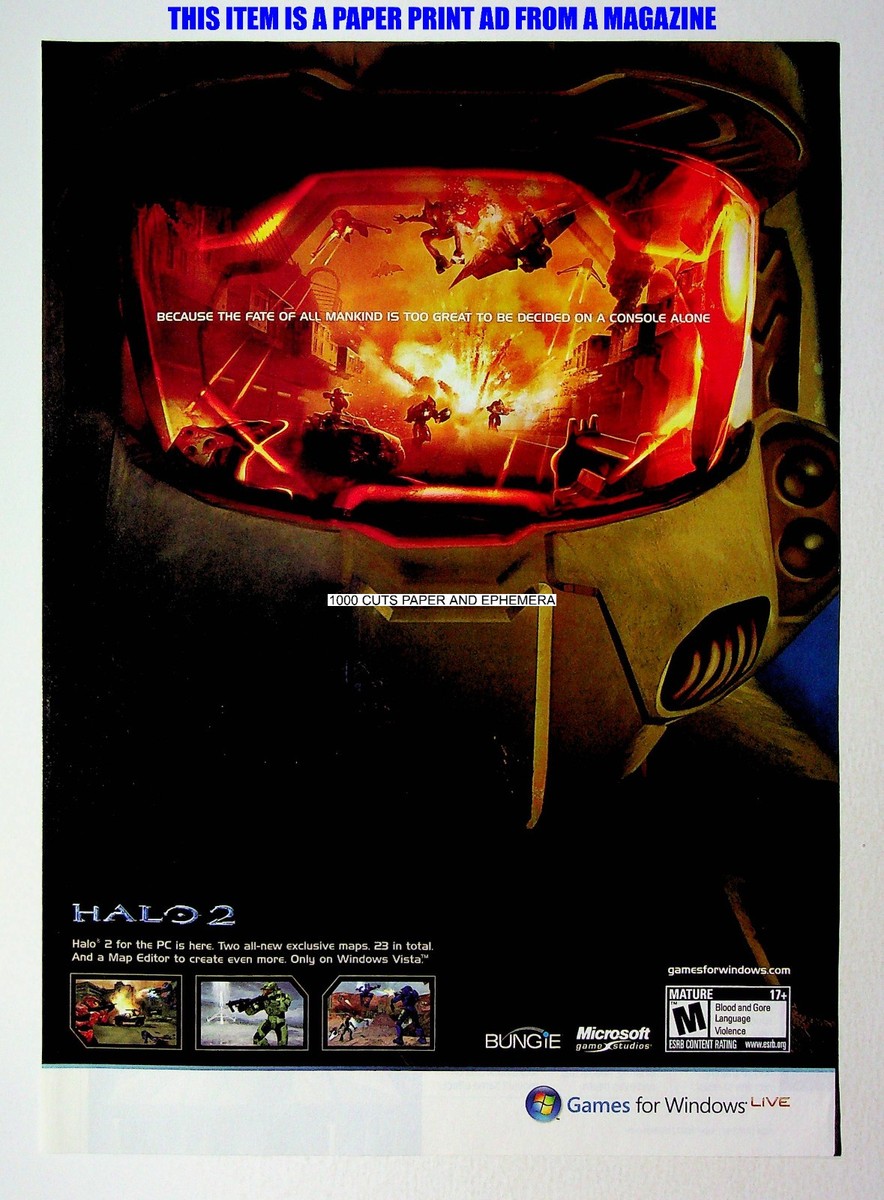 Halo 2 Bungie Microsoft PC 2007 Trade Print Magazine Ad Poster
