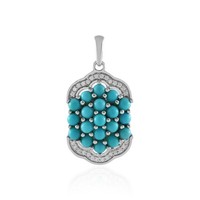 Cavill Damen AnhäNger 925 Silber TüRkis 2,53Ct Oval Zirkon Eleganter Schmuck