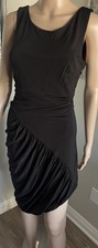 NWT bebe Y2K Vintage Modern Ruched Asymmetrical Cocktail Party Dress Retro sz S