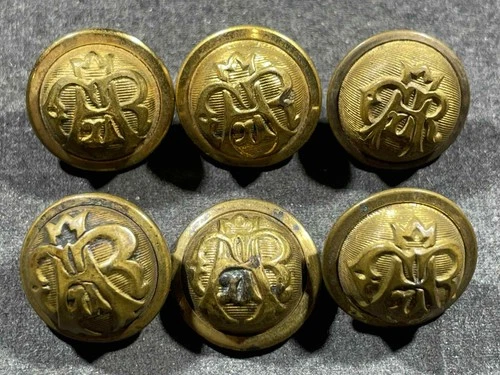 LOT x6 Civil War Military Veterans GAR Grand Army of the Republic Buttons 15 mm