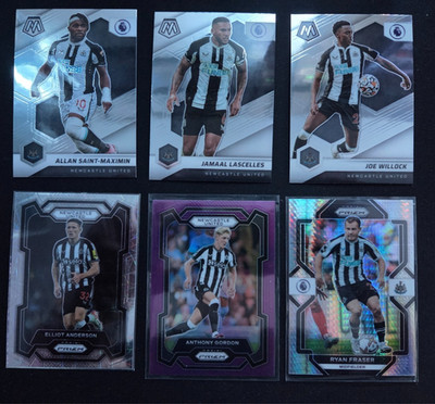 Newcastle FC Panini Prizm - 6 Karten - Premier League - verschiedene Jahre