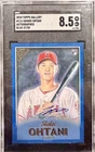 2018 Topps Gallery Shohei Ohtani RC Rookie #116 Blue Auto #/50 SGC 8.5