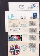 NATO choice FDC Belgium Canada Czech Denmark France Greece Luxembourg
