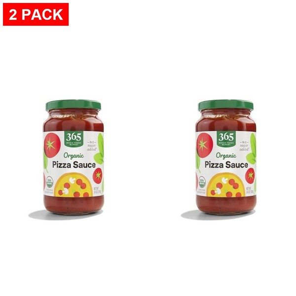 Whole Foods Market, salsa de pizza orgánica, 14 onzas - paquete de 2