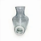 Vtg Anchor Hocking Manhattan Park Ave Beehive Glass Carafe Pitcher Lid 64oz 9.5T
