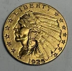 AU++ 1925-D Indian Head Gold Quarter Eagle (All Original!), U.S. $2.50 Type Coin