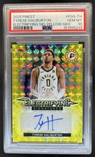 2025-26 Finest Tyrese Haliburton Electrifying Yellow Geometric Auto #/35 PSA 10