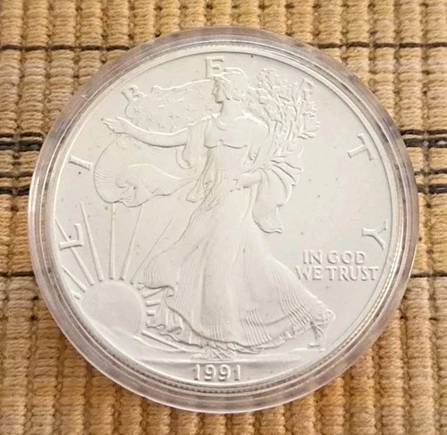 1991 American Silver Eagle 1 oz .999 Fine Silver Coin