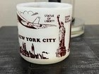 Vintage New York City Landmarks Souvenir Mug Milk Glass/Bakelite