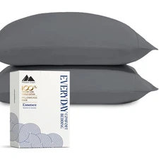 Mayfair Linen 100% Organic Cotton King Pillow Cases - Set of 2, Ultra Soft