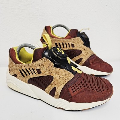 Puma Disc Blaze Leather Cage Lux Herren Gr. UK 7 Burgundy Red Sneaker 356410 01