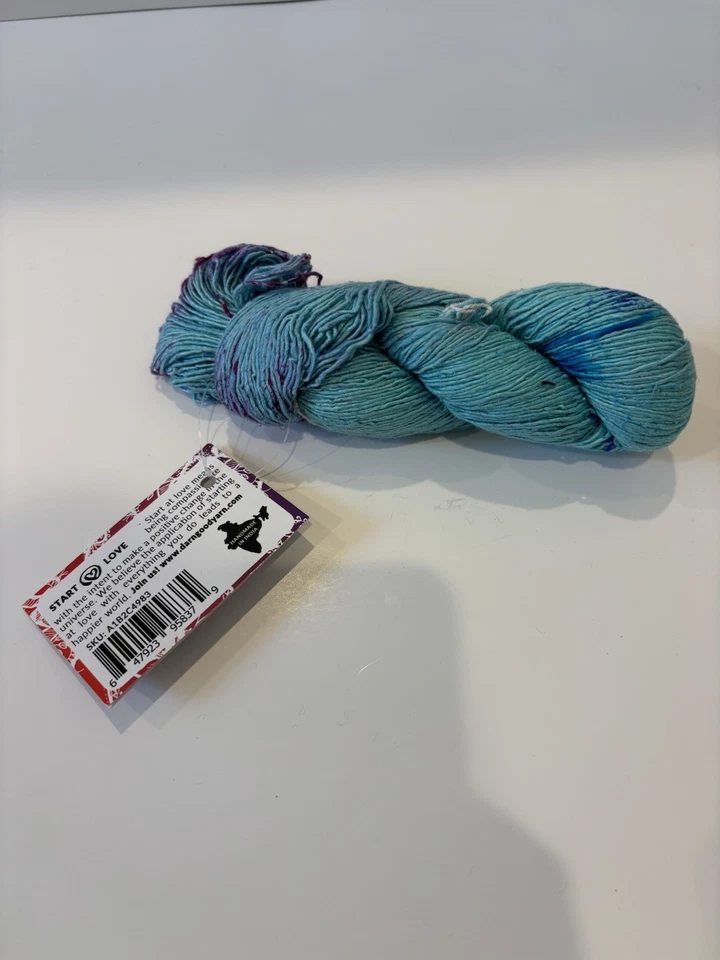 NEW Darn Good Yarn 200 Yds Sport Weight Silk Yarn Caribbean Current NEW 1 Skein - Image 2 of 2