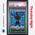 2024 Topps Chrome Basketball Green Geometric Refractor Yves Missi #156 PSA 9