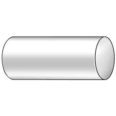 Off White Cast Nylon 6 Rod Stock 1 Ft. L, 2-1/2'' Dia., 1Upg8
