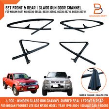 Ventana de sellado de goma de canal de funcionamiento de vidrio 4 piezas para Nissan Frontier D22 98-04 Navara
