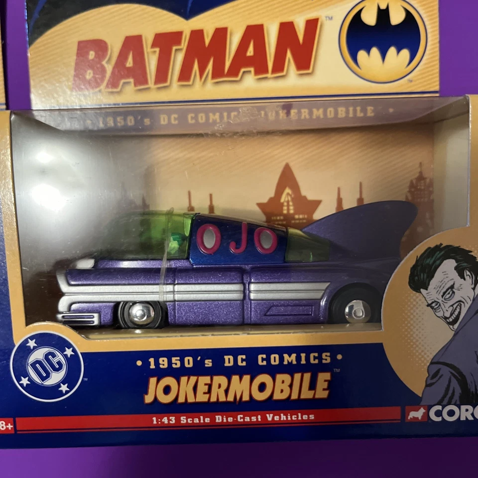 2005 Corgi- 60s Batmobile AND 50’s Jokermobile. 1:43 Scale. Nice, Sealed, New. - Image 3 of 4