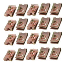 20pcs Speed Fastener Extruded U Nut Zinc Plated Brass Tone for M6 Screw Bolt