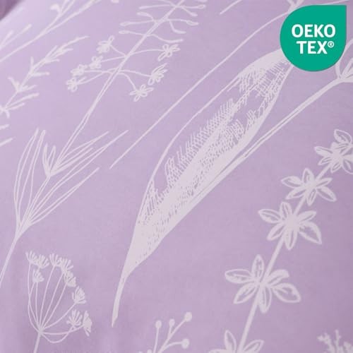 Comforter Set Comforter Floral Bedding Sets 3 Pieces Flowers Queen Lavender - Foto 3 di 7