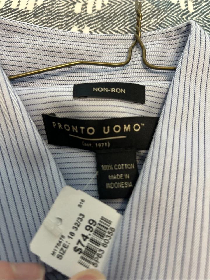 Pronto Uomo Men's French Cuff Shirt 16/32/33 - Image 2 of 3